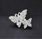 24 Pieces Shining Rhinestone Crystal Brooches Pins DIY Wedding Bouquet Kit (A)